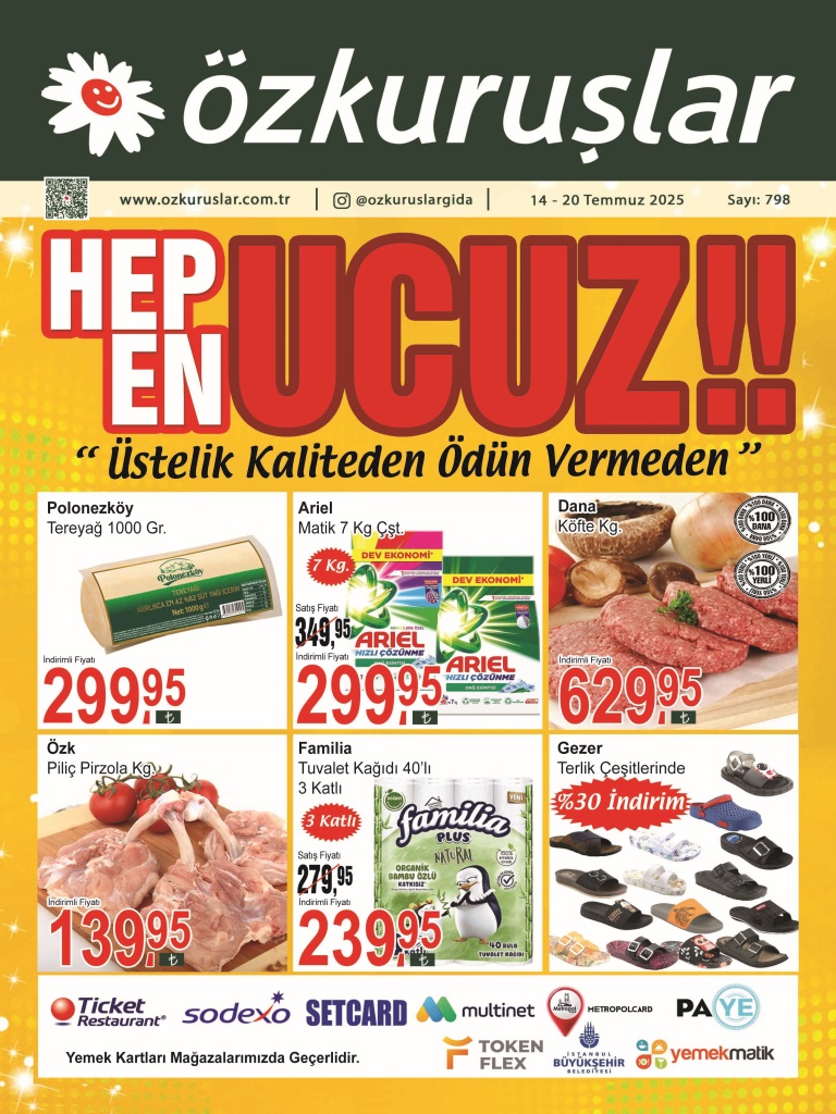 Özkuruşlar 14 Temmuz 2025 Kataloğu Aktüel Ürünleri