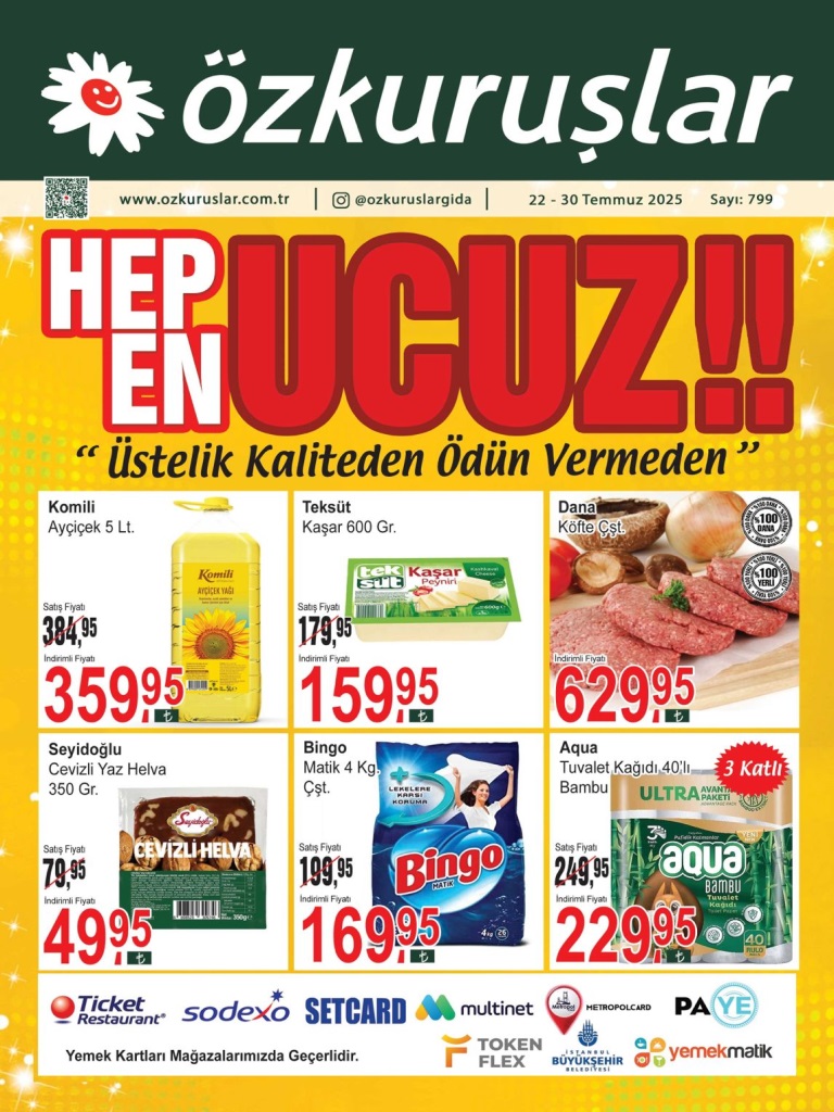 Özkuruşlar 22 Temmuz 2025 Kataloğu Aktüel Ürünleri