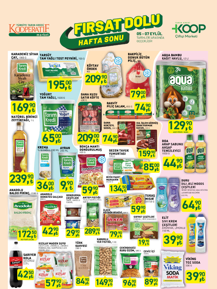Tarım Kredi Kooperatif Market 5 Eylül Hafta Sonu Kataloğu