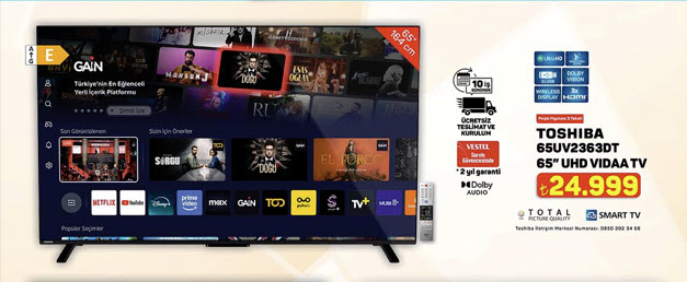 A101 9 Ekim 2025 Televizyon Çeşitleri