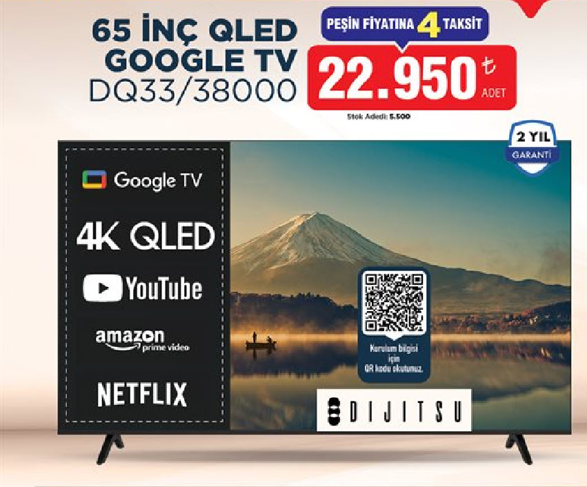 Bim 21 Kasım 2025 Dijitsu 65” QLED Google TV (DQ33/38000) İncelemesi